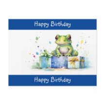 Gefeliciteerd Verjaardag Schattige Groene kikker m