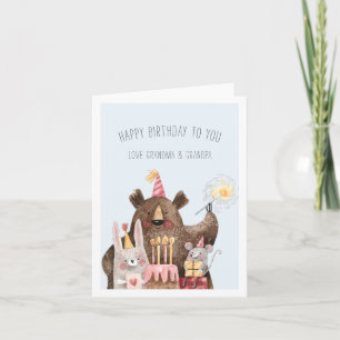 Gefeliciteerd verjaardag   Schattige kinderfeestje Kaart