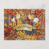 Gefeliciteerd verjaardag, schilderij met fijne kun briefkaart (Voorkant)