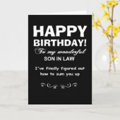 Gefeliciteerd verjaardag schoonzoon kaart (Gele Bloem)