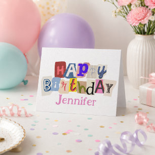 Gefeliciteerd Verjaardag Scrapbook Kleuren Geperso Kaart