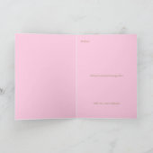 Gefeliciteerd Verjaardag Script Naam Poeder Roze G Kaart (Binnen)