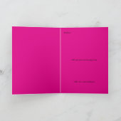 Gefeliciteerd Verjaardag Script Naam Roze Zwart Go Kaart (Binnen)