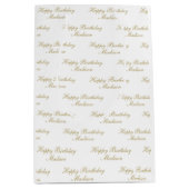 Gefeliciteerd Verjaardag Script Naam Wit Goud Medium Cadeauzakje (Voorkant)