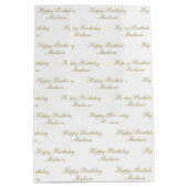 Gefeliciteerd Verjaardag Script Naam Wit Goud Medium Cadeauzakje (Achterkant)
