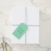 Gefeliciteerd Verjaardag Sjabloon Rustieke Stippen Cadeaulabel (Met Touw)