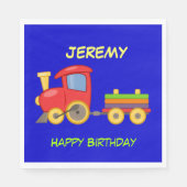 Gefeliciteerd Verjaardag, Speelgoedtrein, sjabloon Servet (Voorkant)