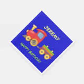 Gefeliciteerd Verjaardag, Speelgoedtrein, sjabloon Servet (Hoek)