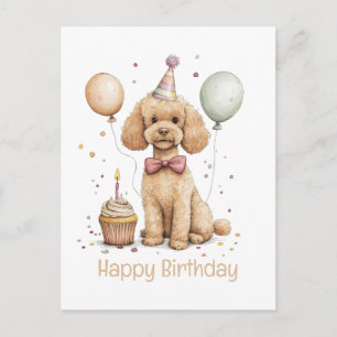 Gefeliciteerd Verjaardag Standaard Poodle Hond Briefkaart