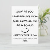 Gefeliciteerd verjaardag stiefvader bedankkaart (Staand voorkant)