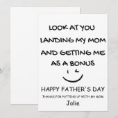 Gefeliciteerd verjaardag stiefvader bedankkaart (Voorkant / Achterkant)