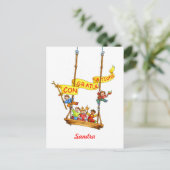 Gefeliciteerd Verjaardag Swing Children Briefkaart (Staand voorkant)