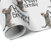 Gefeliciteerd Verjaardag Tabby Kat leuk Cadeaupapier (Rol Hoek)