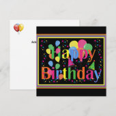 Gefeliciteerd verjaardag TEMPLATE, aanpasbaar, Kaart (Voorkant / Achterkant)