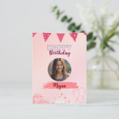 Gefeliciteerd Verjaardag Tiener Zoete Meisje  Briefkaart (Staand voorkant)