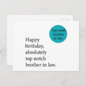 Gefeliciteerd verjaardag top broer geweldig  briefkaart (Voorkant / Achterkant)