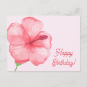 Gefeliciteerd verjaardag  | Tropische Hibiscus Blo Briefkaart (Voorkant)