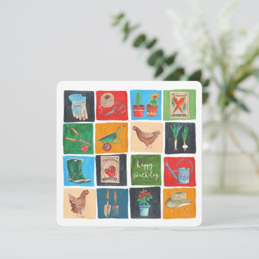 Gefeliciteerd Verjaardag Tuinbouwbedrijf | Wenskaa Kaart (Staand voorkant)