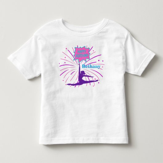 Gefeliciteerd Verjaardag Turnen Persoonlijk Kinder Shirts (Voorkant)