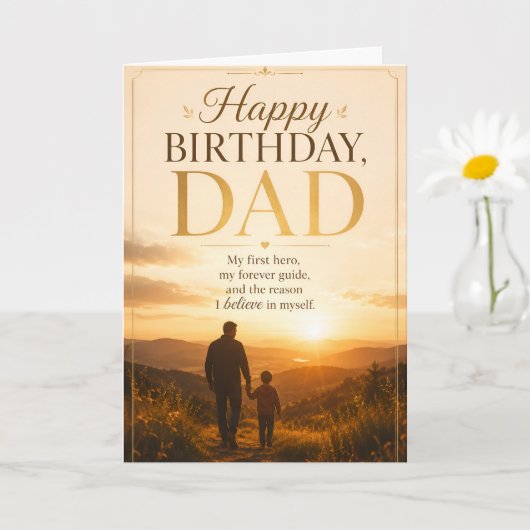 Gefeliciteerd Verjaardag Vader Kaart | Mijn Eerste (Kleine Plant)
