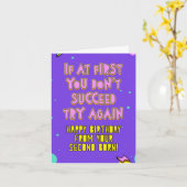 Gefeliciteerd verjaardag van je tweede kind! Aanpa Kaart (Gele Bloem)