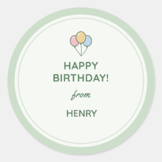 "Gefeliciteerd Verjaardag Van" Naam Cadeau Sticker