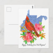 Gefeliciteerd verjaardag van West Virginia Cardina Briefkaart (Voorkant / Achterkant)