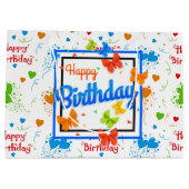 Gefeliciteerd Verjaardag Vlinders Groot Cadeauzakje (Achterkant)