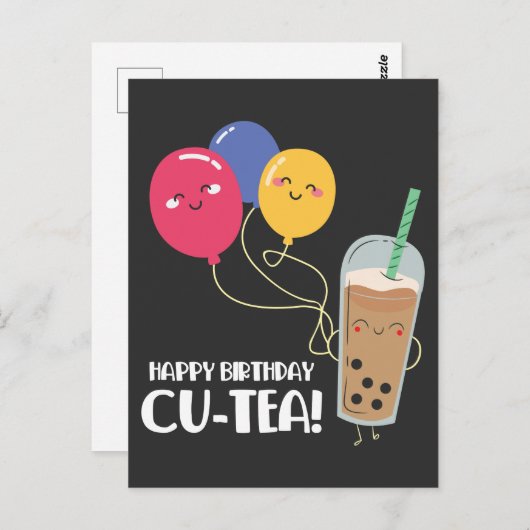 Gefeliciteerd Verjaardag Vriend Schattige Bubble T Briefkaart (Voorkant / Achterkant)