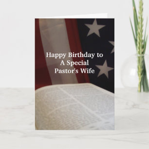Gefeliciteerd verjaardag vrouw van de PASTOR- BF Kaart