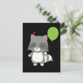 Gefeliciteerd Verjaardag Wasbeer Jongen Meisje Bal Briefkaart (Staand voorkant)