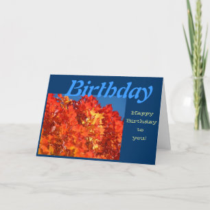 Gefeliciteerd Verjaardag! Wenskaarten Herfstblad Kaart