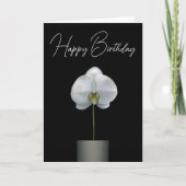 Gefeliciteerd verjaardag | Witte Orchidee Bloem Kaart (Voorkant)