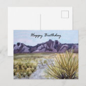Gefeliciteerd Verjaardag Woestijn Cactus Bergen Wa Briefkaart (Voorkant / Achterkant)