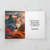 Gefeliciteerd Verjaardag Wolf bij Zonsondergang  Kaart (Binnen)