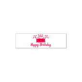 Gefeliciteerd verjaardag zelfinktende stempel (Design)