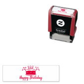 Gefeliciteerd verjaardag zelfinktende stempel (In situ)