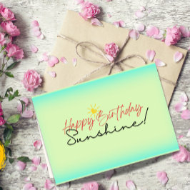 Gefeliciteerd Verjaardag Zonneschijn  kaart, Verja Bedankkaart