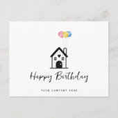 Gefeliciteerd Verjaardaghuis Ballonnen Vastgoed Briefkaart (Voorkant)