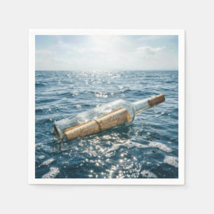 Gefeliciteerd Verjaardagsbericht in een Fles Servet