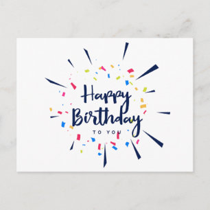 Gefeliciteerd verjaardagsconfetti briefkaart