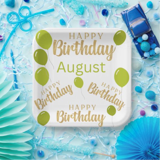 Gefeliciteerd verjaardagsdag Augustus Bord (Feest)