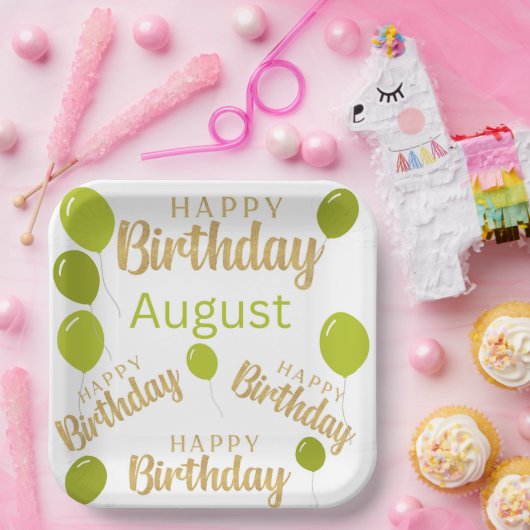 Gefeliciteerd verjaardagsdag Augustus Bord (Feest)