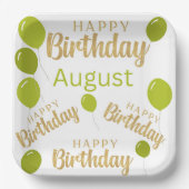 Gefeliciteerd verjaardagsdag Augustus Bord (Voorkant)