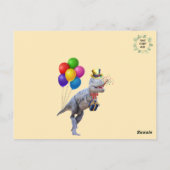 Gefeliciteerd Verjaardagsdinosaurus! (Personalisee Briefkaart (Achterkant)