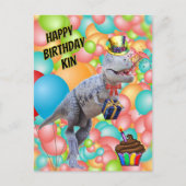 Gefeliciteerd Verjaardagsdinosaurus! (Personalisee Briefkaart (Voorkant)