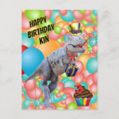 Gefeliciteerd Verjaardagsdinosaurus! (Personalisee Briefkaart (Voorkant)