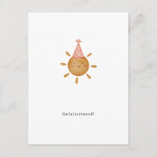 Gefeliciteerd Verjaardagskaart Jarig Zon Kaart