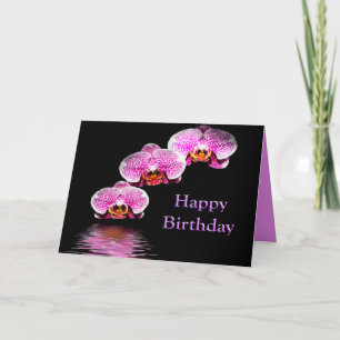 Gefeliciteerd Verjaardagskaart Met Paarse Orchidee Kaart