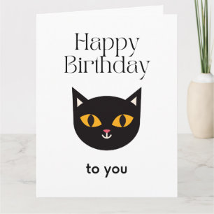 Gefeliciteerd Verjaardagskaart voor Zwarte Kat Kaart